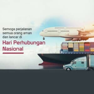 National Transport Day (Indonesia) marketing flyer