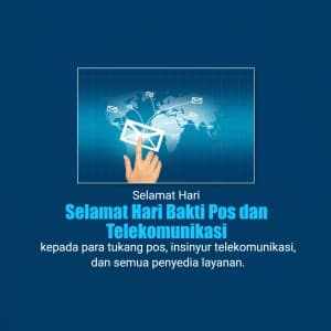 Post and Telecommunications' Service Day ( indonesia ) whatsapp status poster