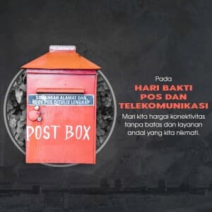 Post and Telecommunications' Service Day ( indonesia ) marketing poster