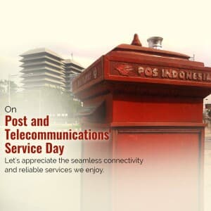 Post and Telecommunications' Service Day ( indonesia ) event poster