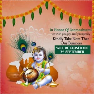 Krishna Janmashtami creative image