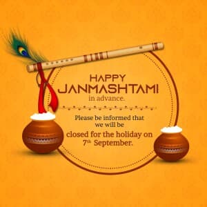 Janmashtami Holiday banner