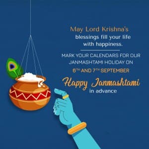 Krishna Janmashtami Instagram Post