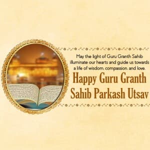 Parkash Utsav Sri Guru Granth Sahib Ji Facebook Poster