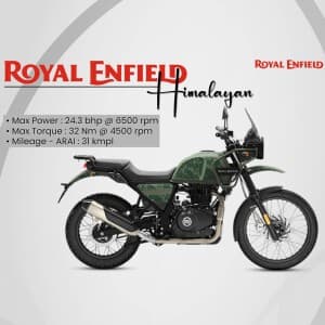 Royal Enfield Two Wheeler business template
