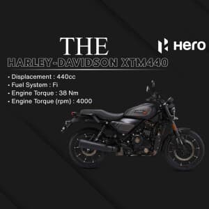 Hero Two Wheeler promotional template