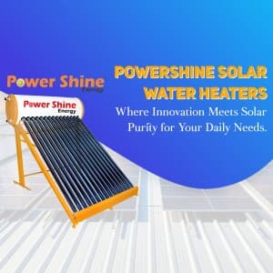 Solar Water Heater promotional template