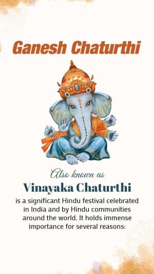 Importance of Ganesh Chaturthi Instagram banner