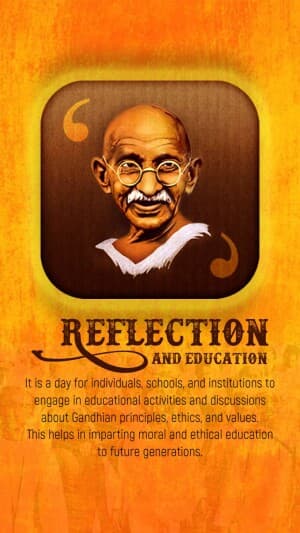 Importance of Gandhi Jayanti marketing poster