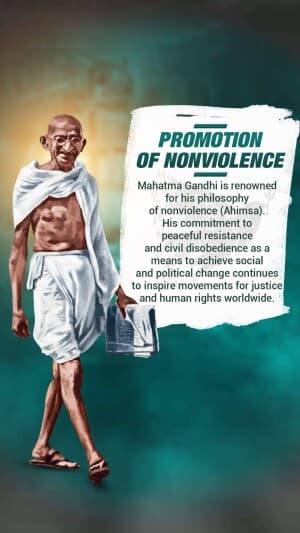 Importance of Gandhi Jayanti marketing flyer