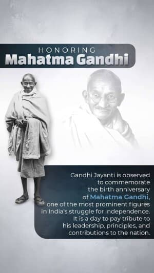 Importance of Gandhi Jayanti creative image