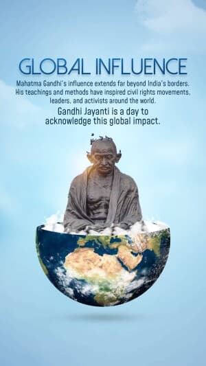 Importance of Gandhi Jayanti event advertisement