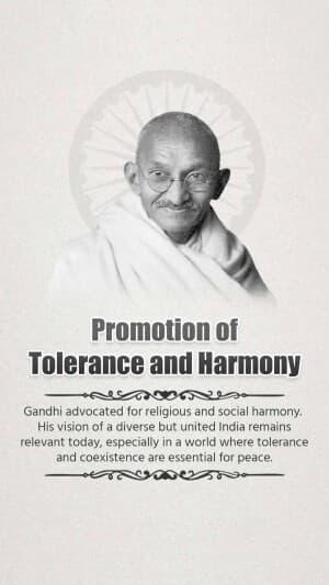 Importance of Gandhi Jayanti whatsapp status poster