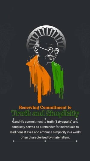 Importance of Gandhi Jayanti Facebook Poster