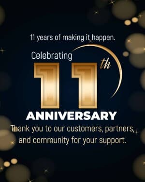 Business Anniversary marketing flyer