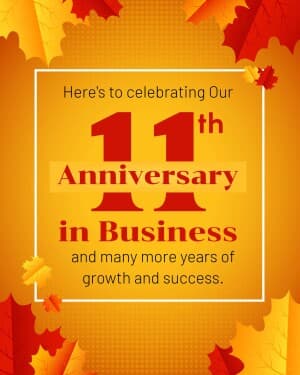 Business Anniversary marketing poster