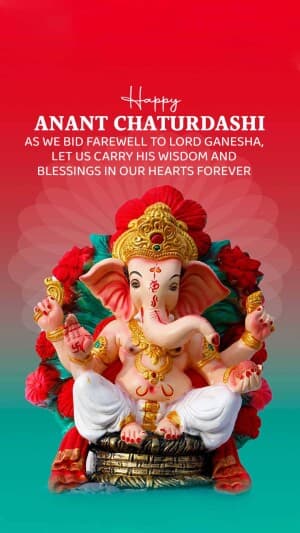 Anant Chaturdashi Insta Story advertisement banner