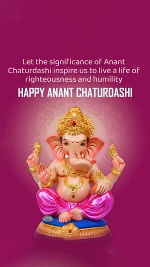 Anant Chaturdashi Insta Story creative image