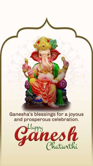 Ganesh Chaturthi Insta Story Facebook Poster