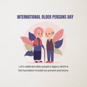 International Older Persons Day poster