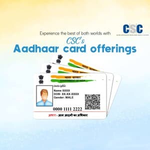 Aadhar Card business template