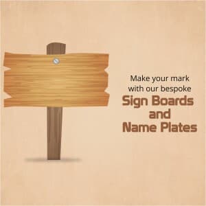 Sign Board  &  Name Plate template