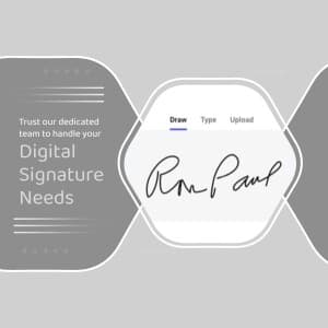 Digital Signature promotional template