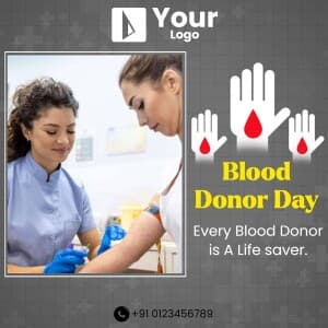 Blood Donation Day Templates Social Media poster