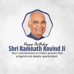 Ramnath Kovind Birthday flyer