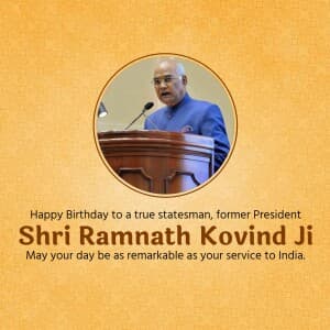 Ramnath Kovind Birthday poster