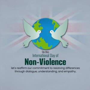 International Day of Non-Violence - UK event poster