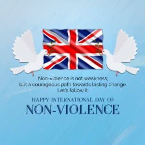 International Day of Non-Violence - UK poster