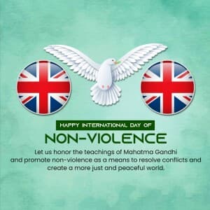 International Day of Non-Violence - UK banner