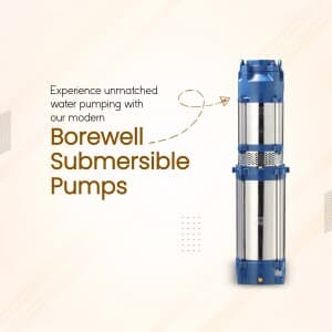 Borewell Submersible Pump marketing poster