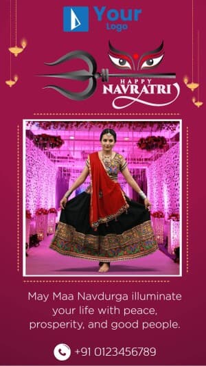 Navratri Story Templates Instagram flyer