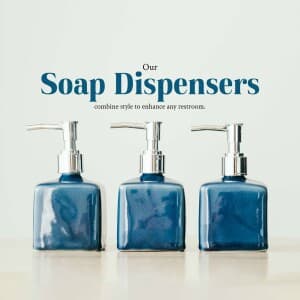 Soap dispenser banner