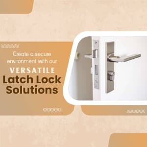 Door Latch Lock System marketing poster