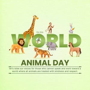 World Animal Day - UK illustration