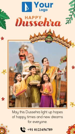 Dussehra Story Templates marketing poster