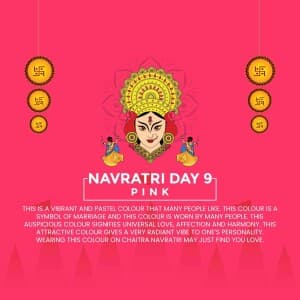 9 colours of each day on Navratri facebook banner