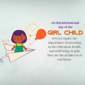 International Day Of The Girl Child - UK illustration