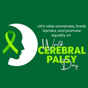 World cerebral palsy day banner