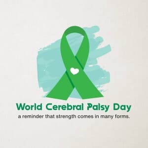 World cerebral palsy day illustration