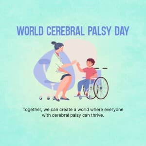 World cerebral palsy day event poster