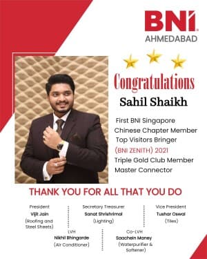 BNI Congratulation poster