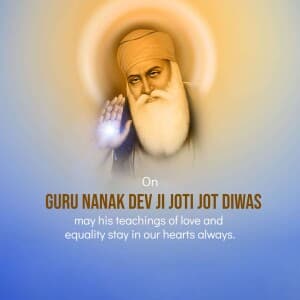 Guru Nanak Dev Punyatithi flyer