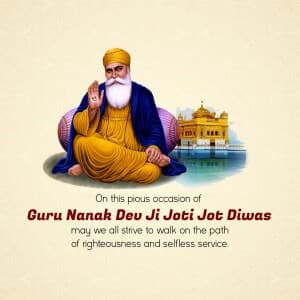 Guru Nanak Dev Punyatithi event poster