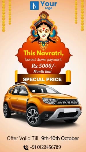 Navratri Offers Story facebook template