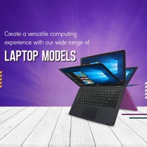 Laptops promotional poster