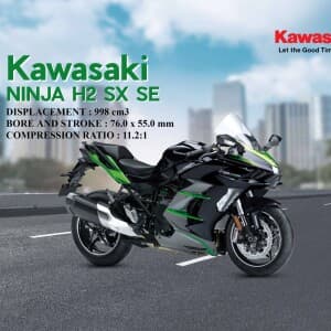 Kawasaki Two Wheeler marketing post